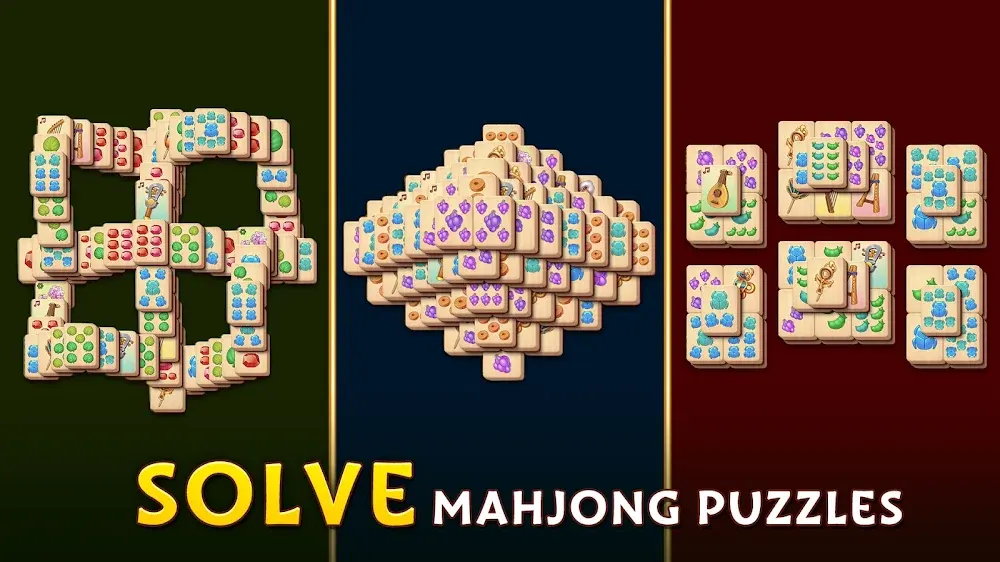 Cenário de cidade egípcia em Pyramid of Mahjong: Tile Match